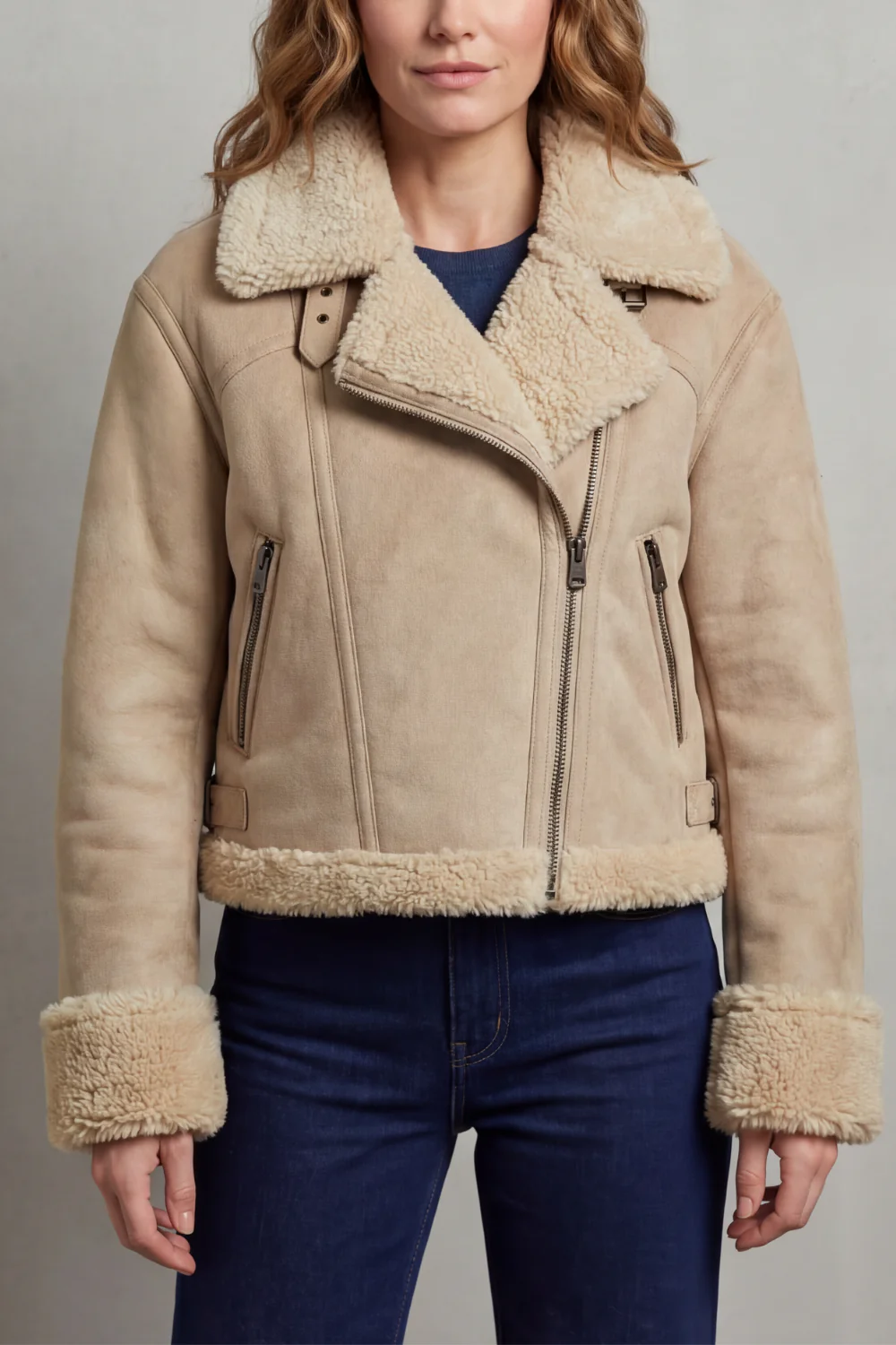 Albinette – Double-sided fleece – Cropped aviator jacket - Image 5