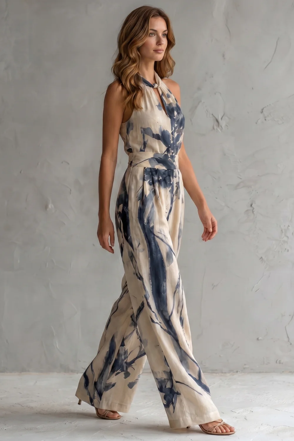 Aquarelle – Artistic ink print – Wide-leg jumpsuit - Image 3