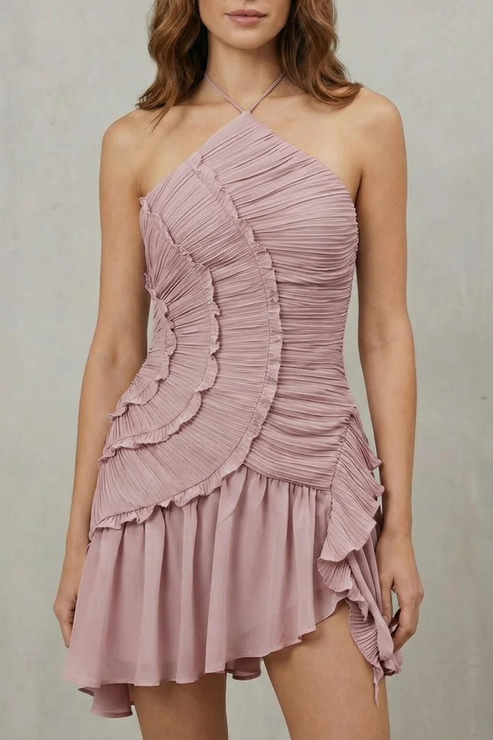 Aureline – Asymmetric ruffle elegance – Mini dress - Image 7