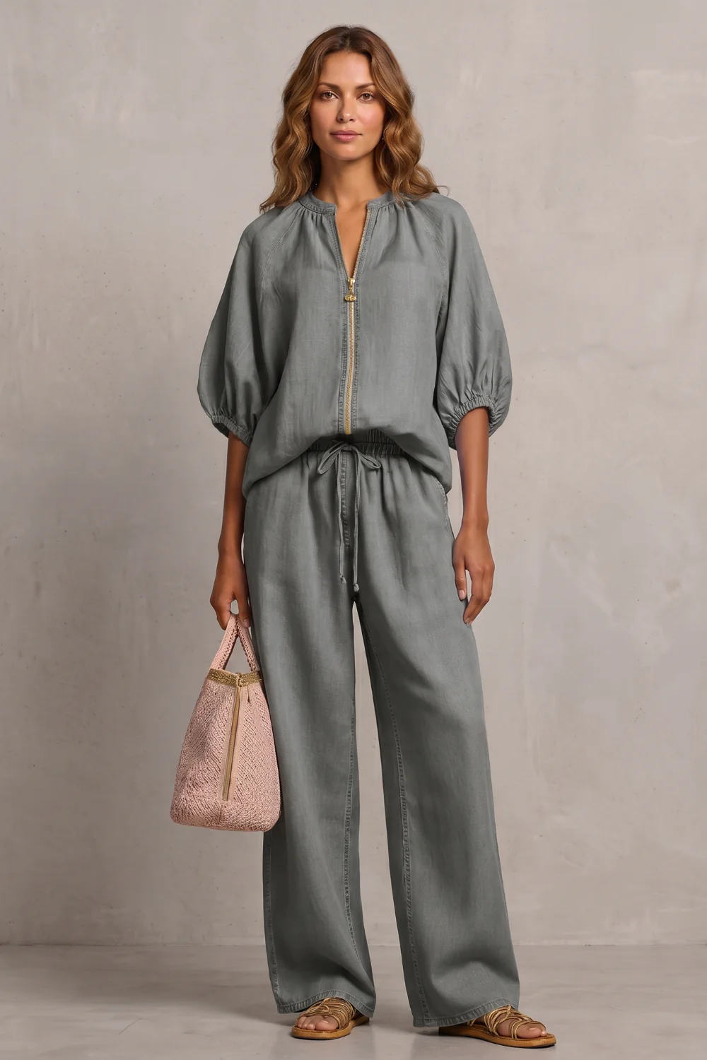 Aurellia – Relaxed zip-front comfort – Trouser set - Image 10