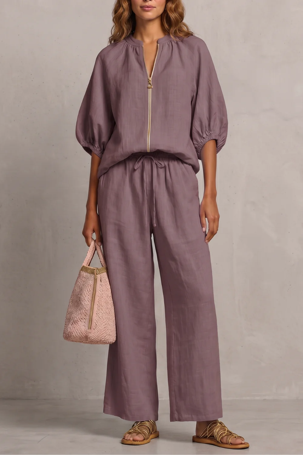 Aurellia – Relaxed zip-front comfort – Trouser set - Image 13