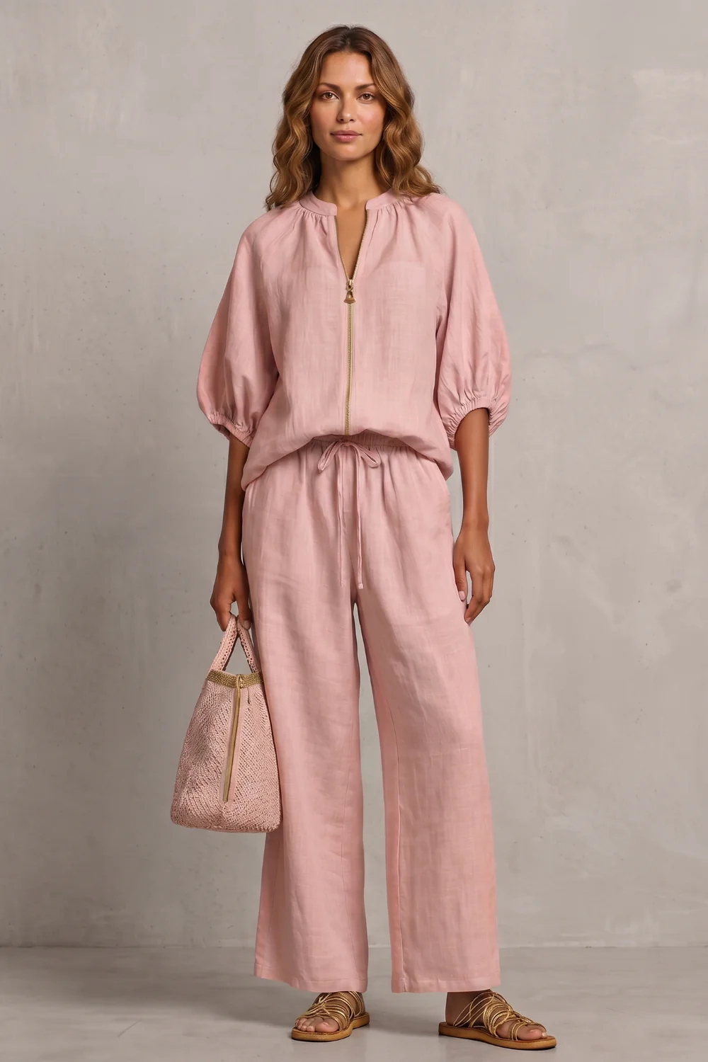 Aurellia – Relaxed zip-front comfort – Trouser set - Image 18