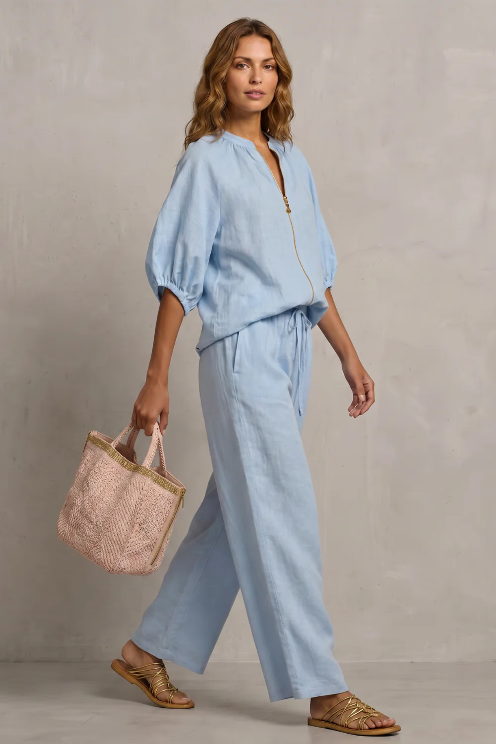 Aurellia – Relaxed zip-front comfort – Trouser set - Image 3