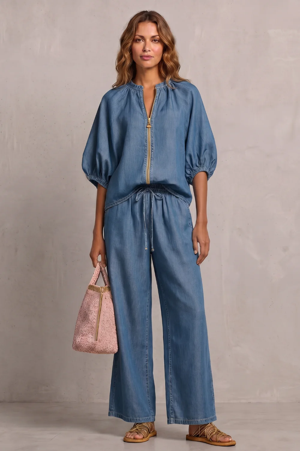 Aurellia – Relaxed zip-front comfort – Trouser set - Image 6