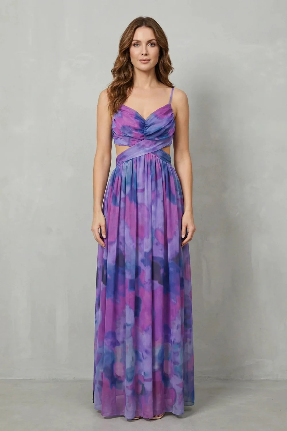 Aurellia – Watercolour romance – Sleeveless maxi dress - Image 10