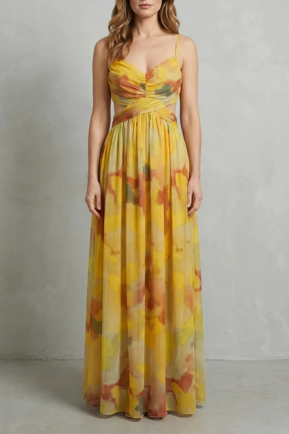 Aurellia – Watercolour romance – Sleeveless maxi dress - Image 11