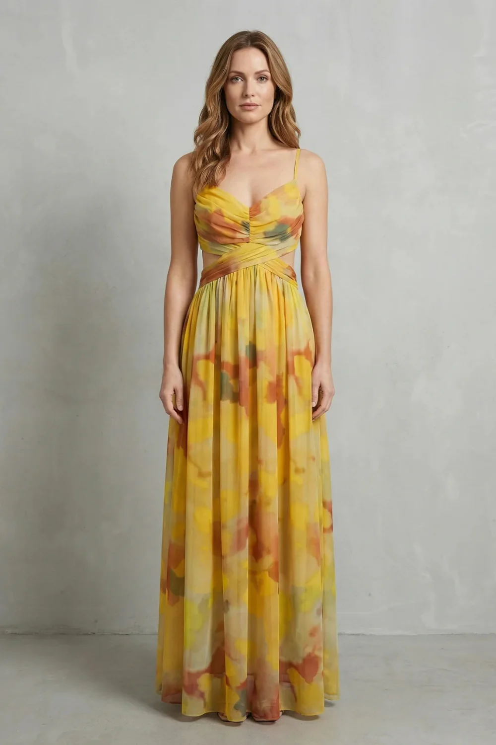 Aurellia – Watercolour romance – Sleeveless maxi dress - Image 12