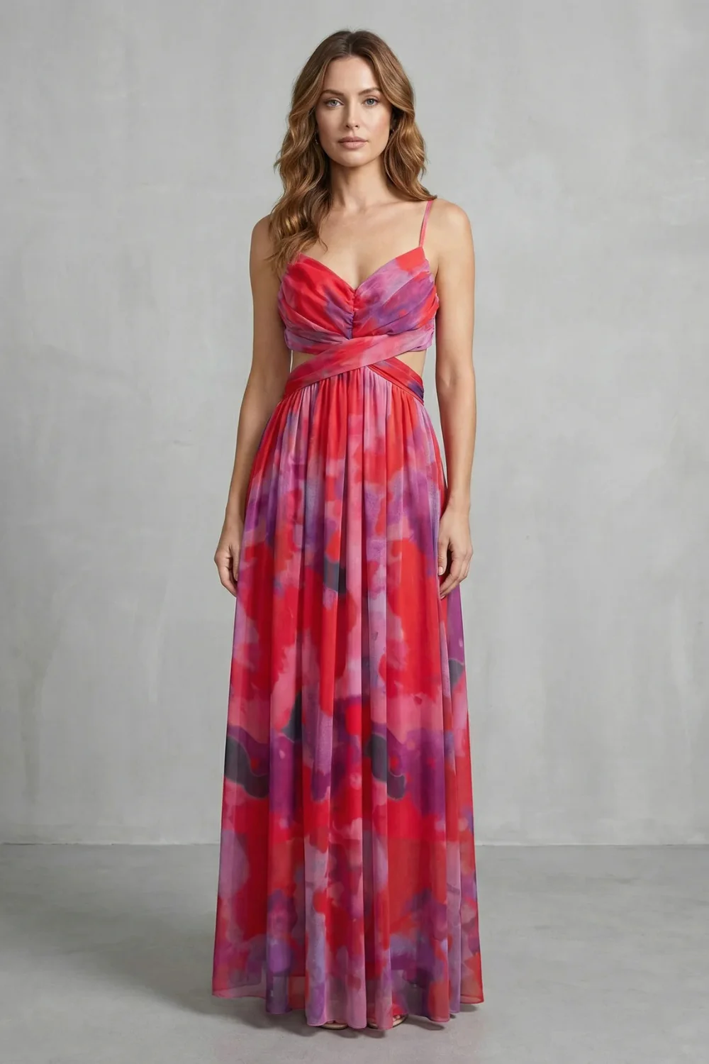 Aurellia – Watercolour romance – Sleeveless maxi dress - Image 14