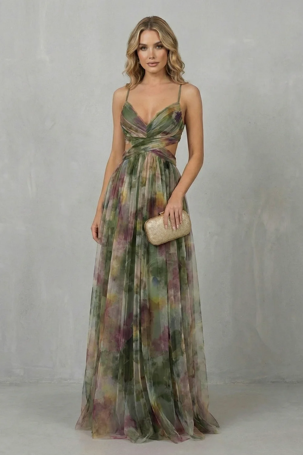 Aurellia – Watercolour romance – Sleeveless maxi dress - Image 6