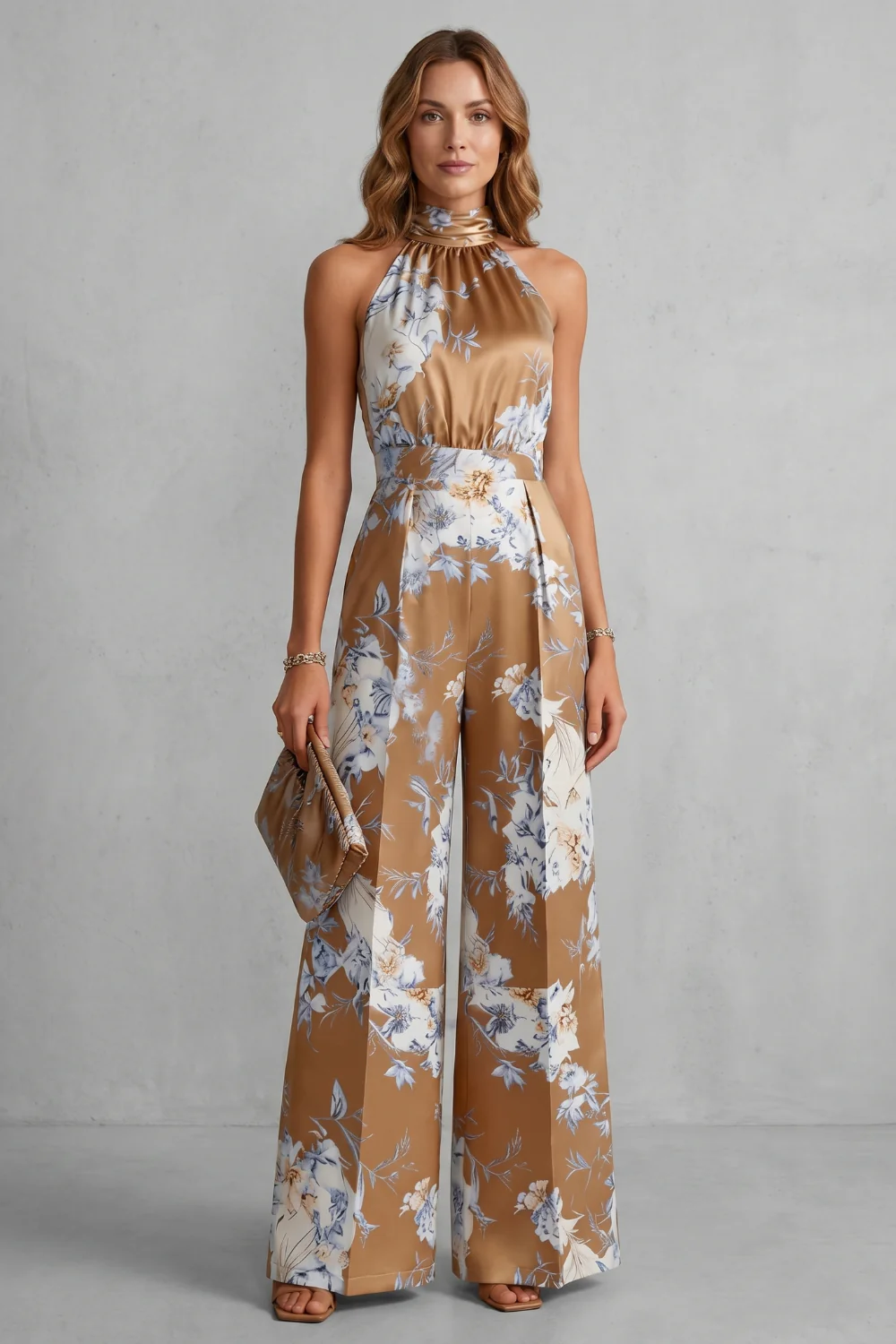 Aurelline – Romantic floral print – Halter jumpsuit - Image 2