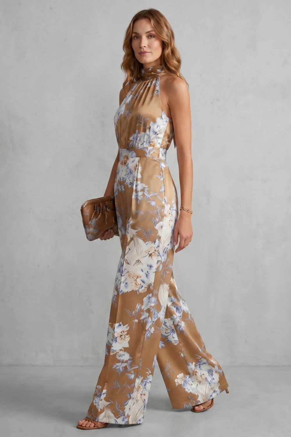 Aurelline – Romantic floral print – Halter jumpsuit - Image 3