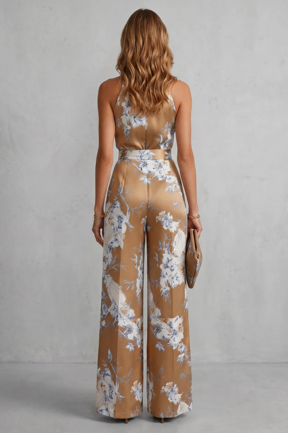 Aurelline – Romantic floral print – Halter jumpsuit - Image 4