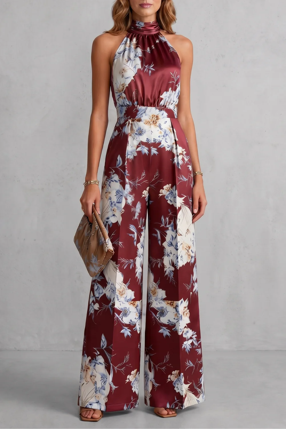 Aurelline – Romantic floral print – Halter jumpsuit - Image 5