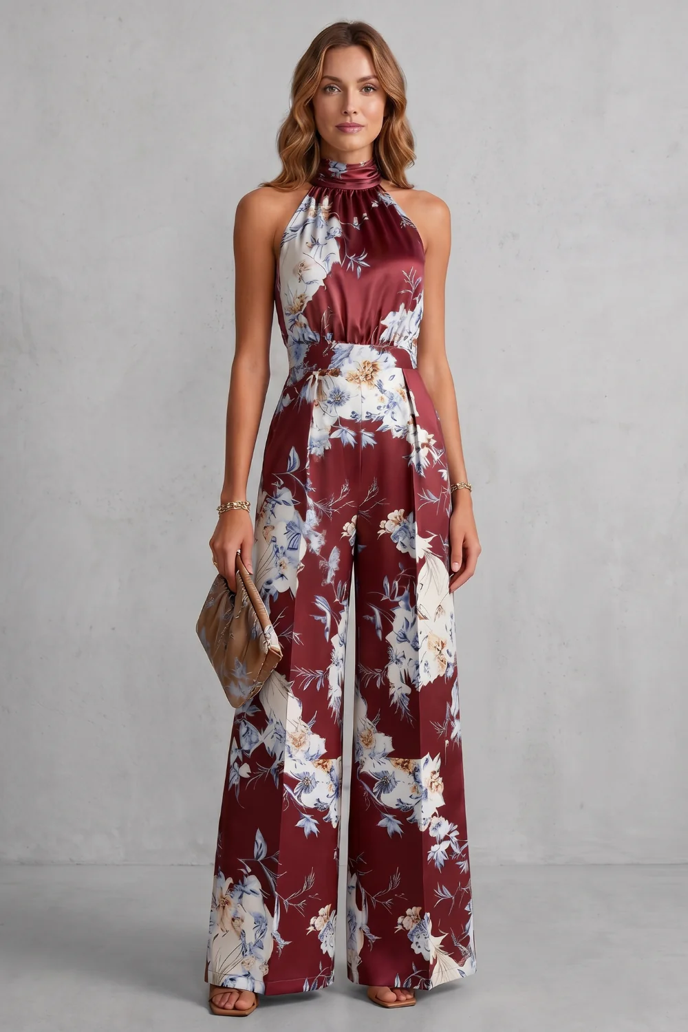 Aurelline – Romantic floral print – Halter jumpsuit - Image 6