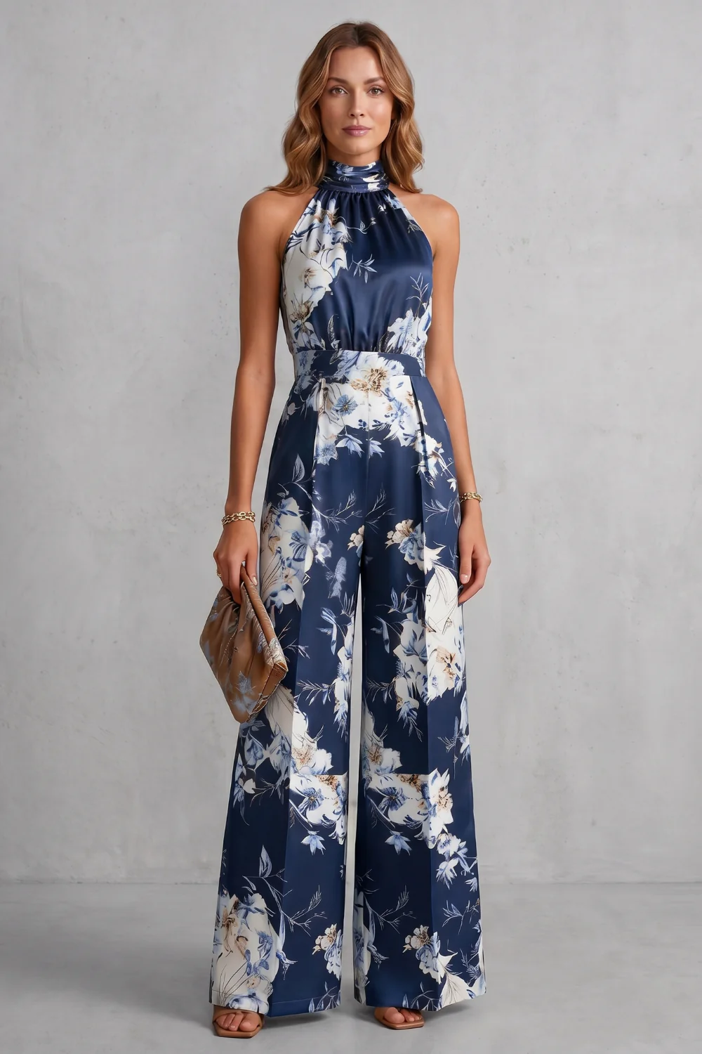 Aurelline – Romantic floral print – Halter jumpsuit - Image 8