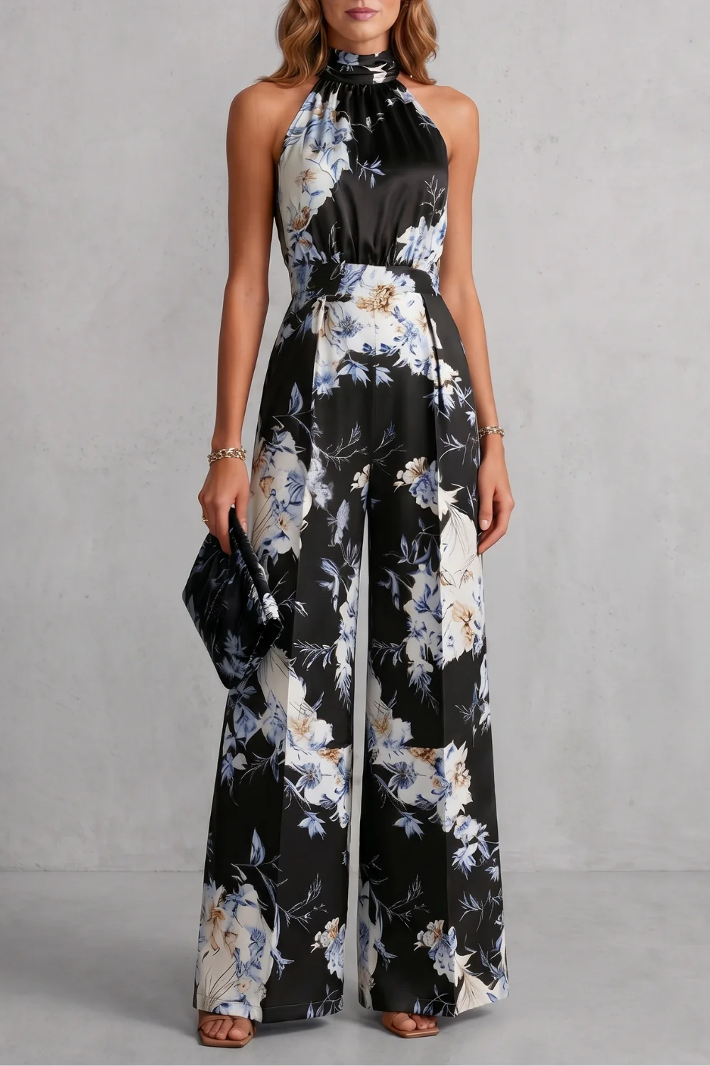 Aurelline – Romantic floral print – Halter jumpsuit - Image 9
