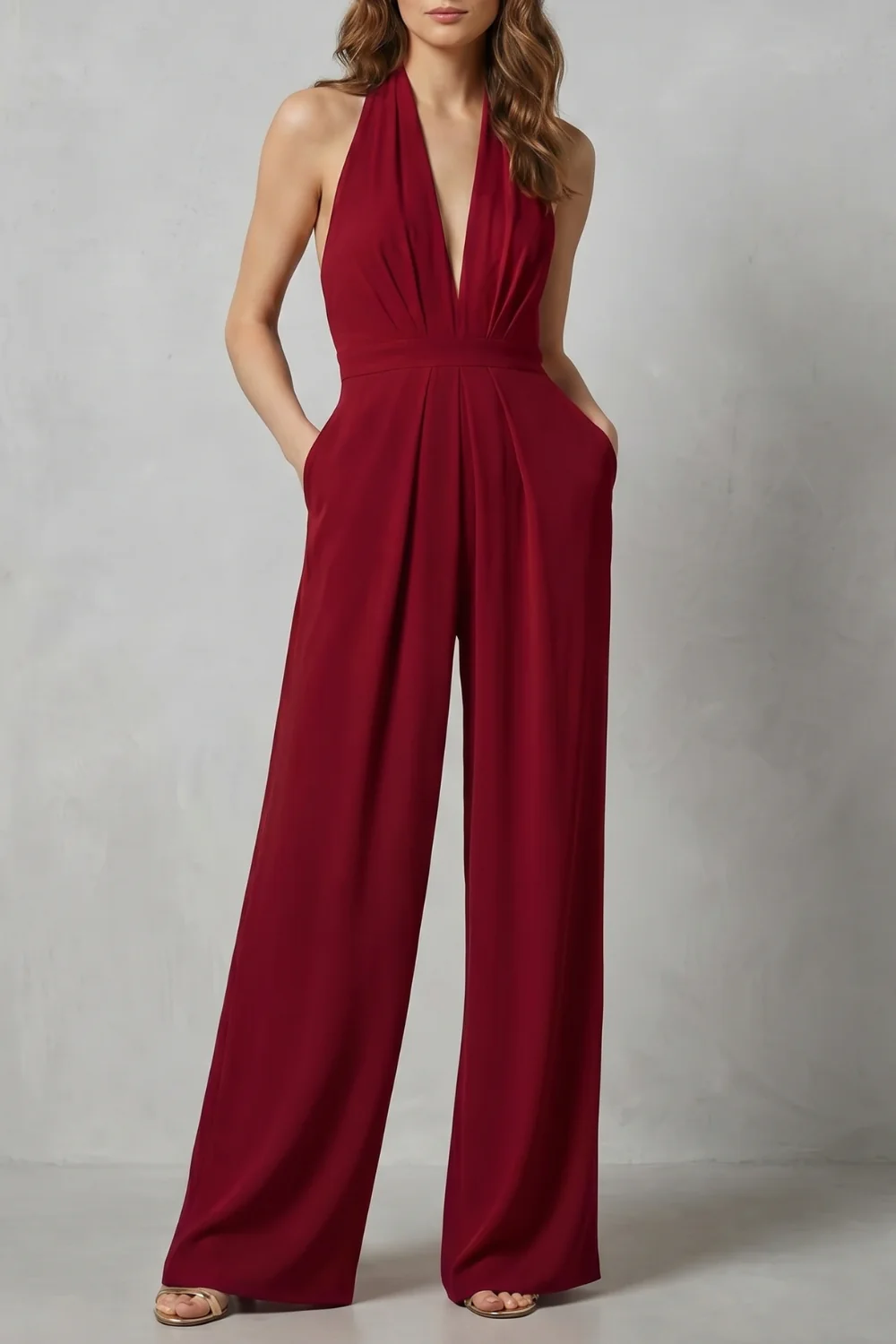 Aurora – Backless Halter Jumpsuit – Bold Summer Glamour - Image 7