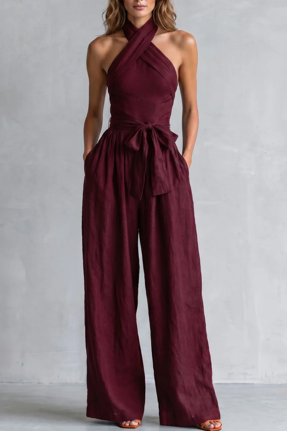Aveline – Cross-halter sophistication – Wide-leg jumpsuit - Image 5