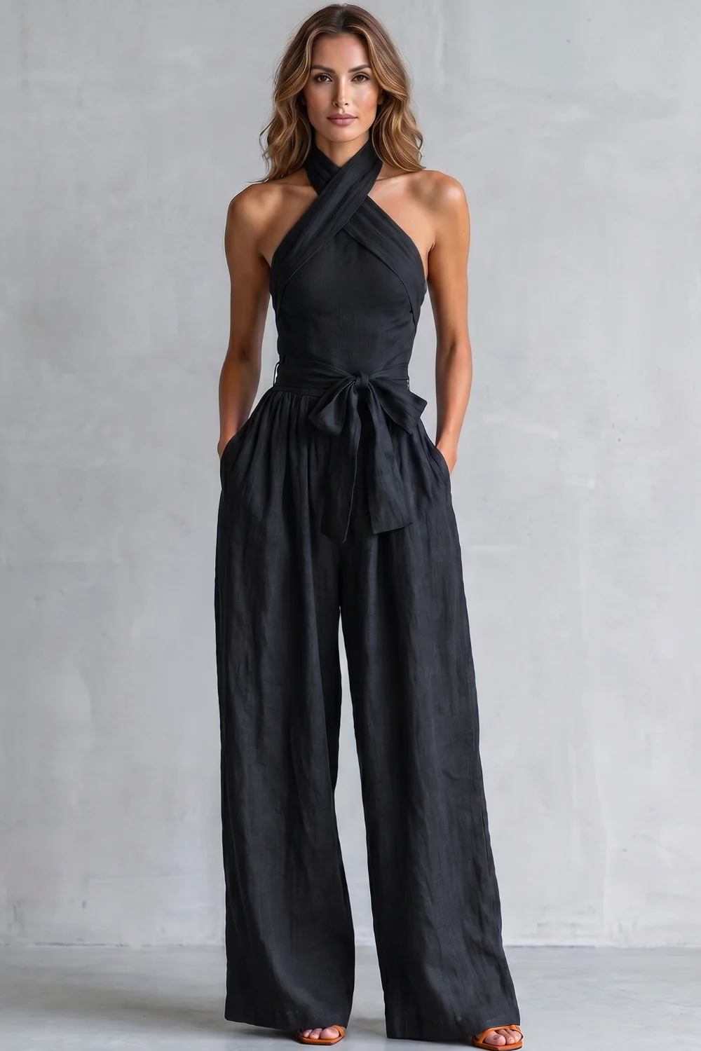 Aveline – Cross-halter sophistication – Wide-leg jumpsuit - Image 8