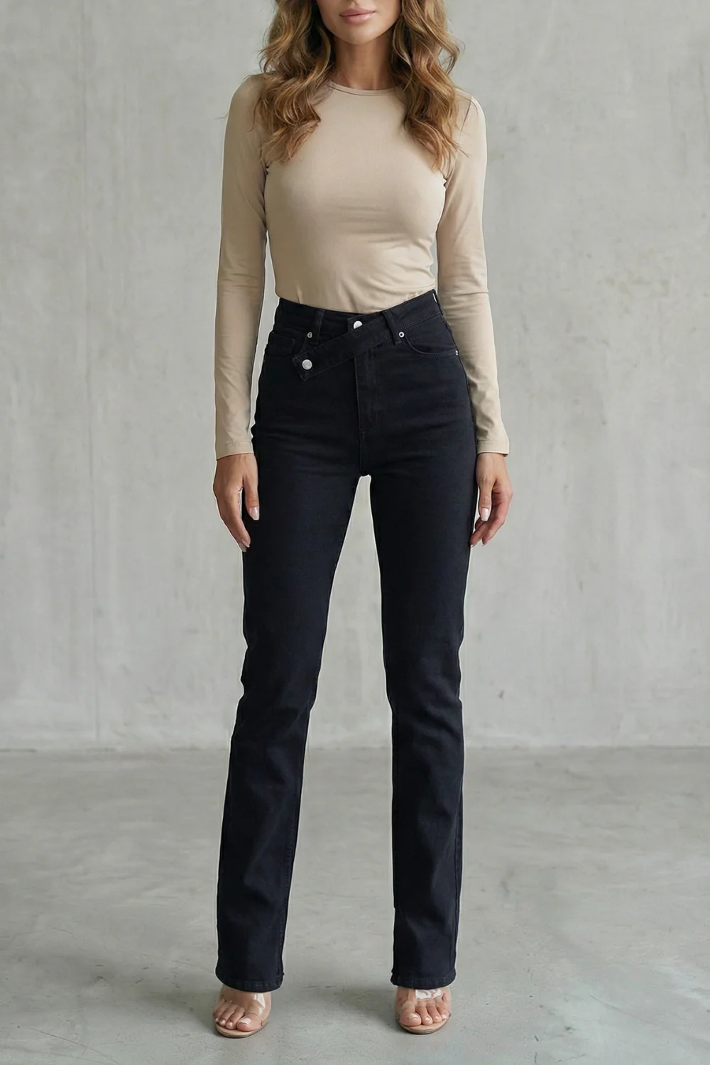 Avelisse – Cross waist detail – Straight leg jeans - Image 5