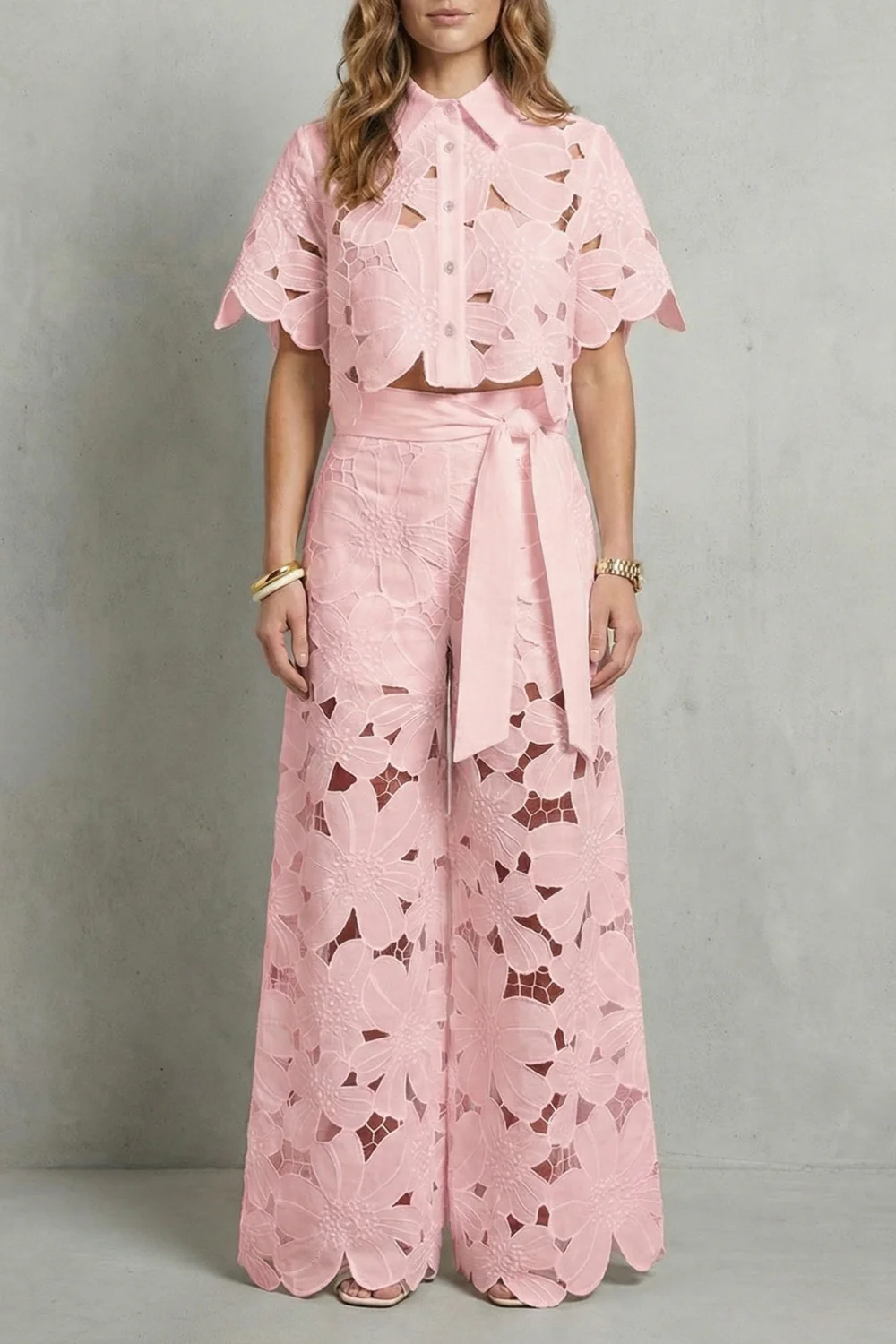 Bellarisse – Embroidered lace elegance – Top and skirt set - Image 7