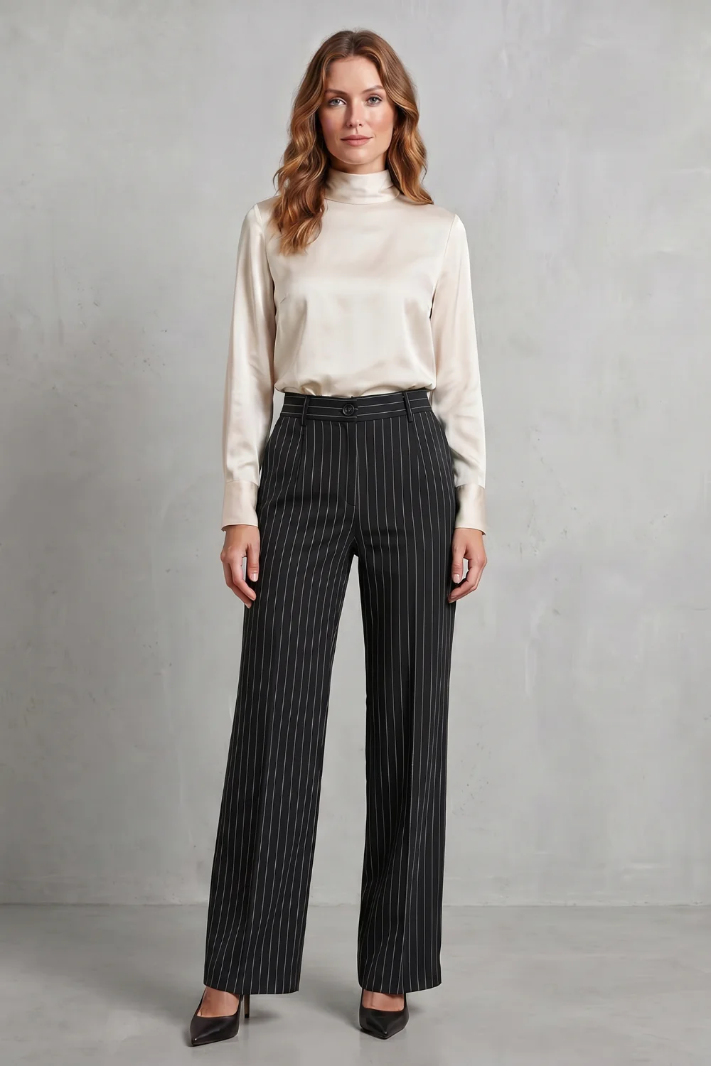 Belloire – Refined pinstripe elegance – Wide-leg trousers - Image 2