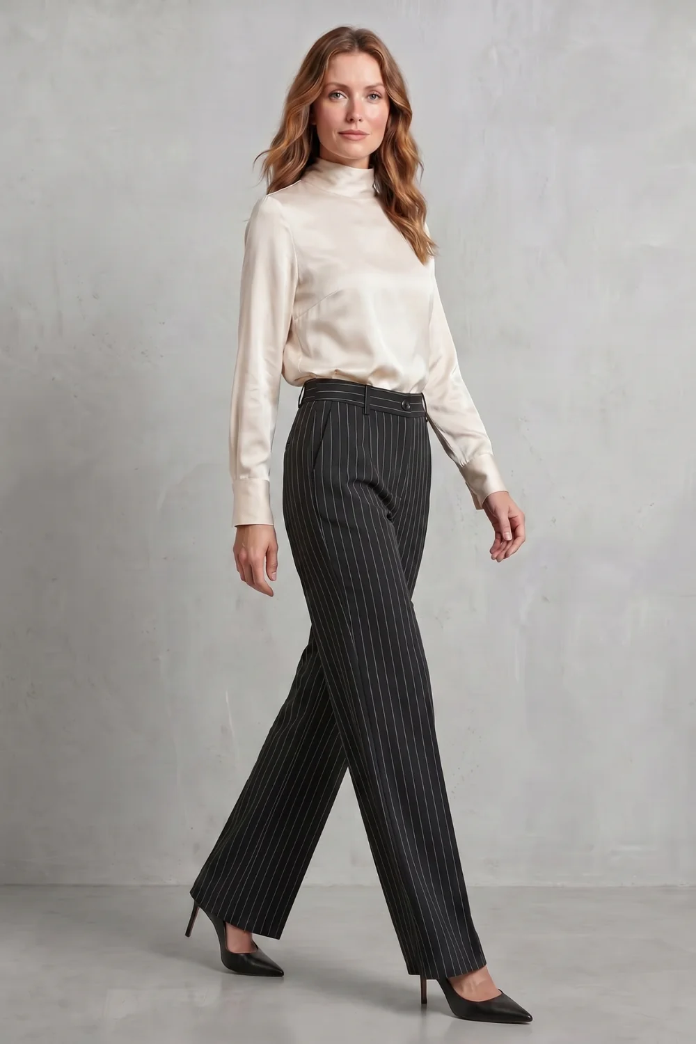 Belloire – Refined pinstripe elegance – Wide-leg trousers - Image 3
