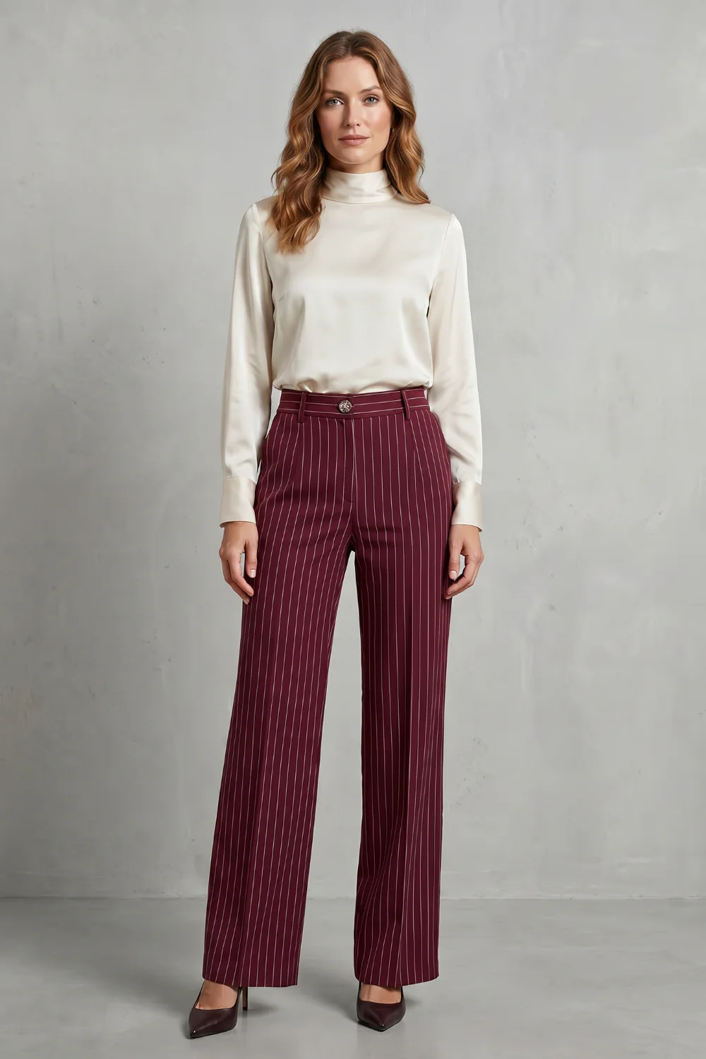 Belloire – Refined pinstripe elegance – Wide-leg trousers - Image 8