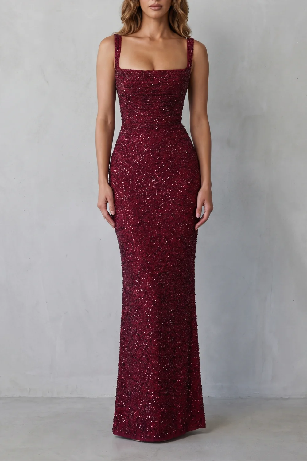 Calanthea – Sequin sculpt glamour – Maxi dress