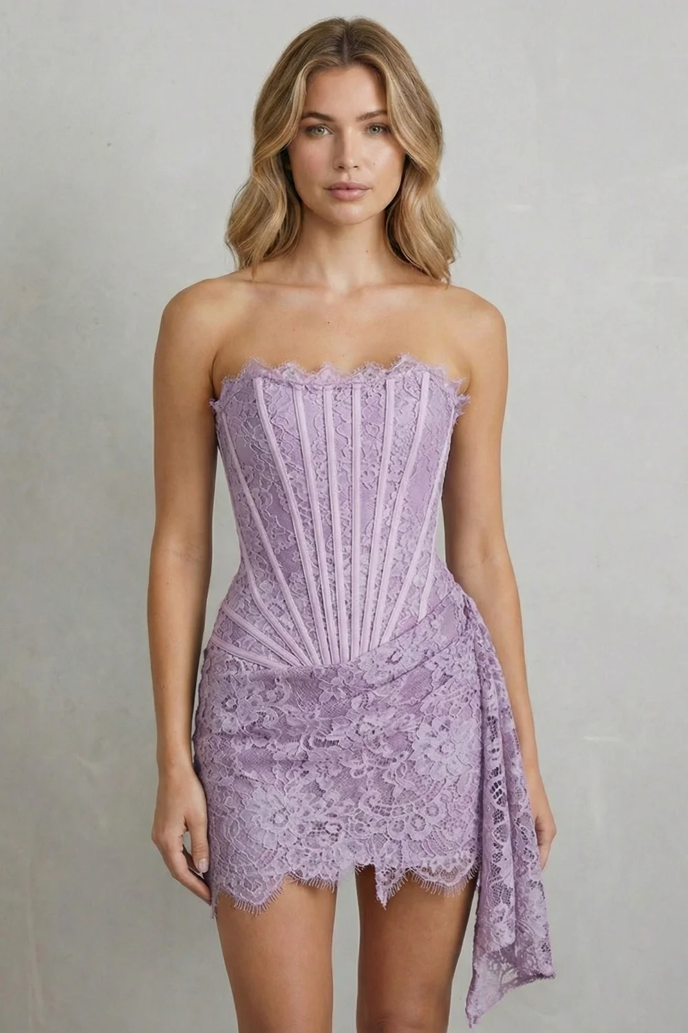 Célestine – Sculpted lace elegance – Corset mini dress - Image 10