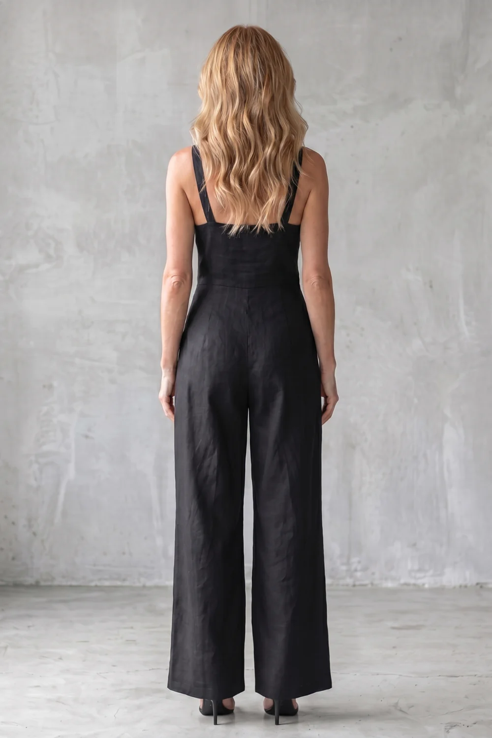 Darelle – Contrast stitch utility – Wide-leg jumpsuit - Image 4