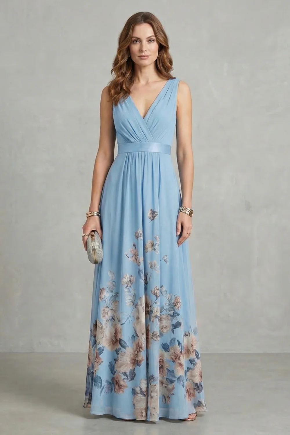 Elarisse – Floral grace – V neck maxi dress - Image 2