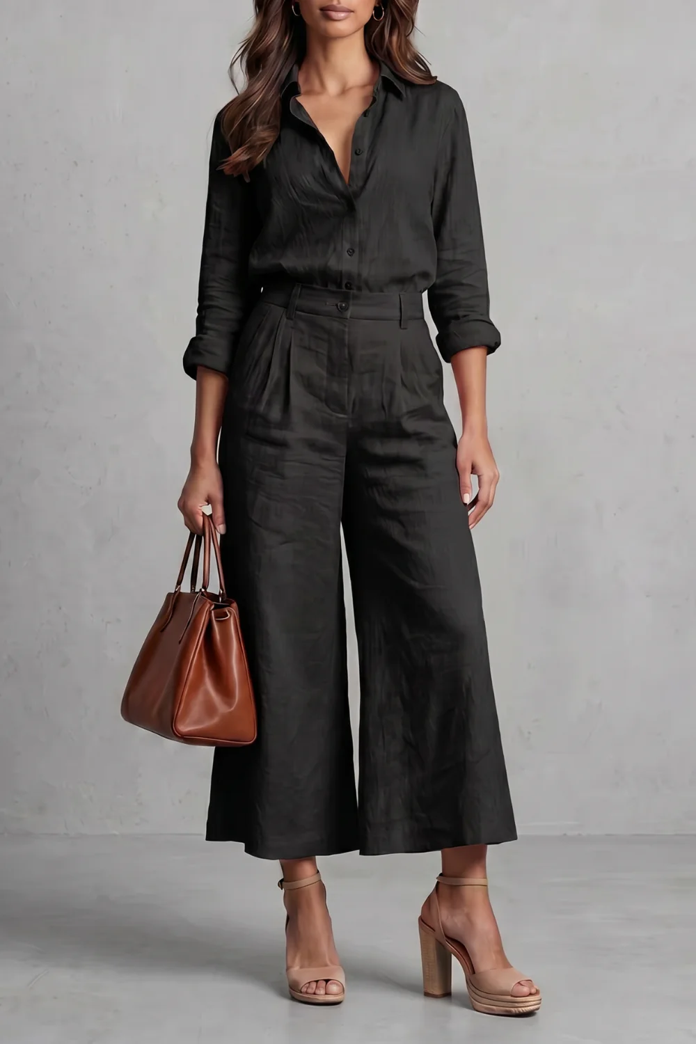 Elavine – Soft linen finish – Wide-leg co-ord set - Image 5