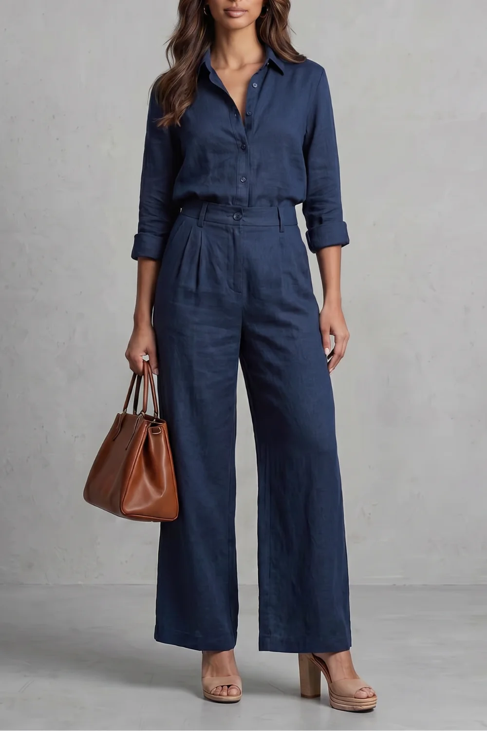 Elavine – Soft linen finish – Wide-leg co-ord set - Image 7