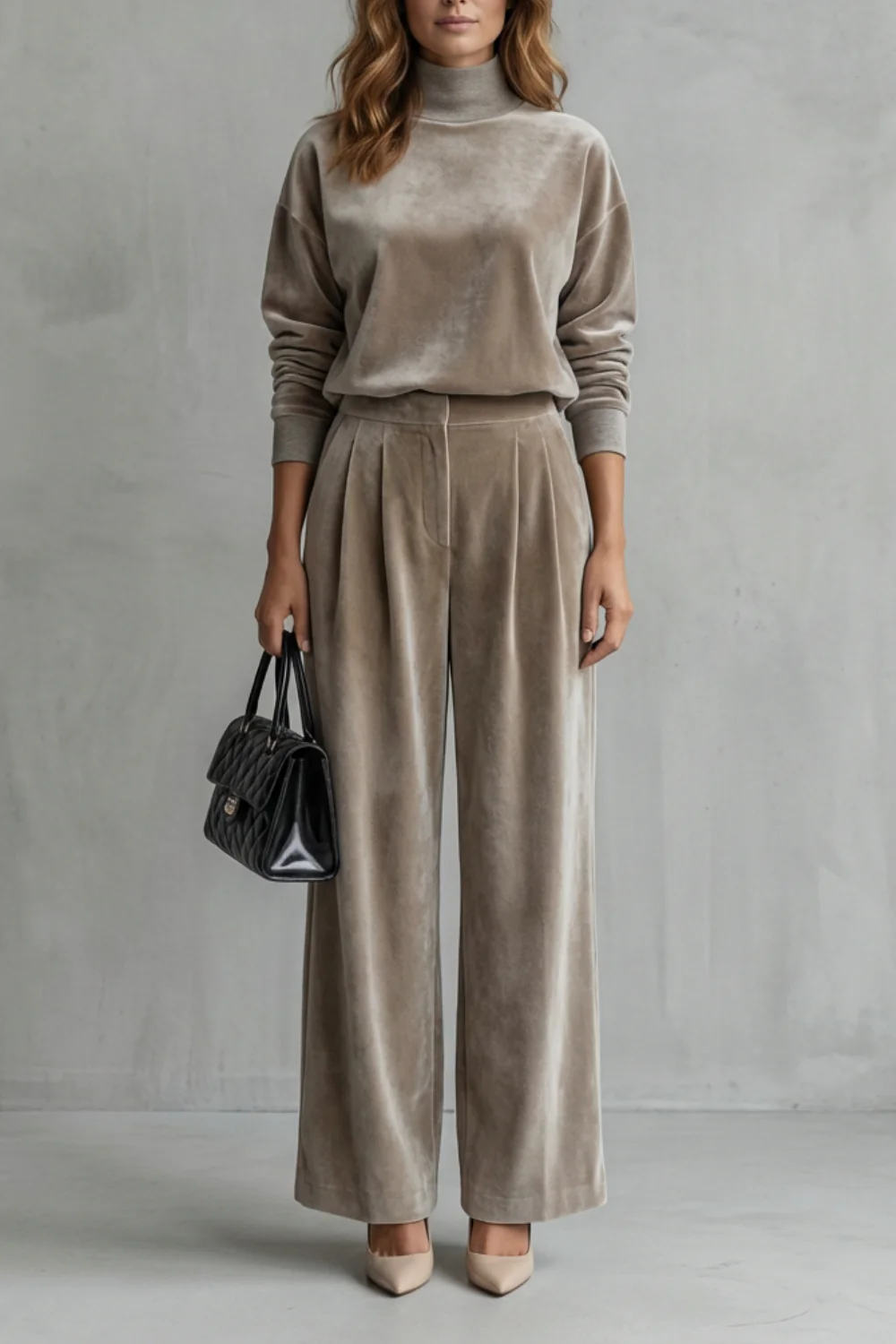 Élianne – Luxe Velour Elegance – Two-Piece Lounge Set