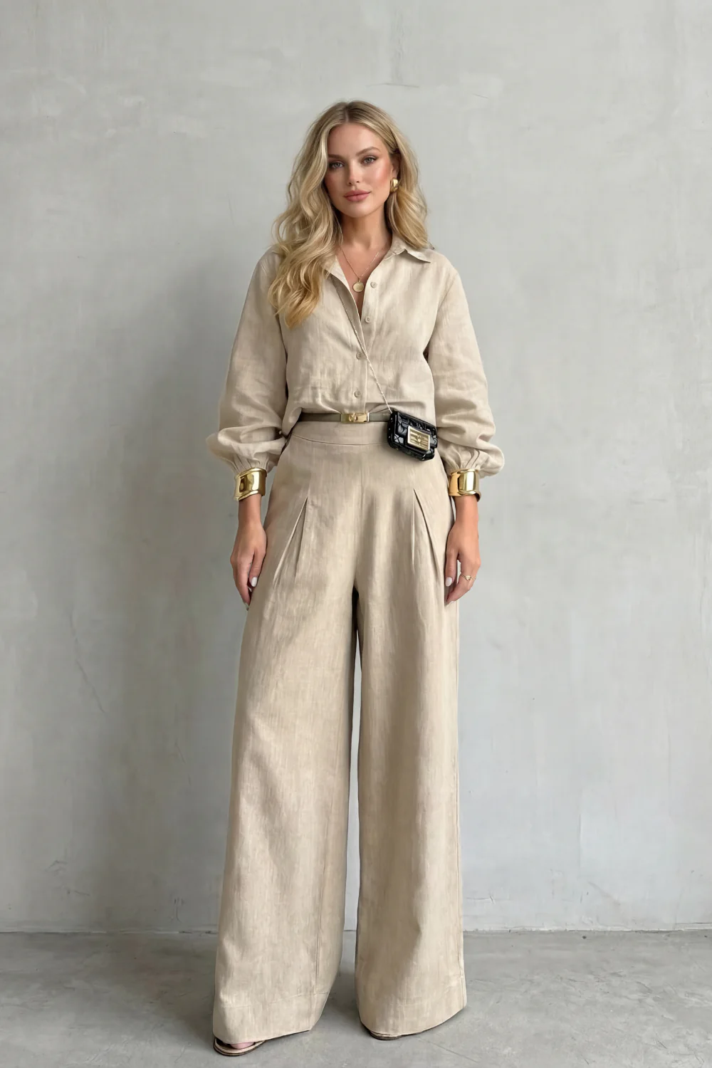 Elisavette – Tailored elegance – Two-piece wide-leg set - Image 2