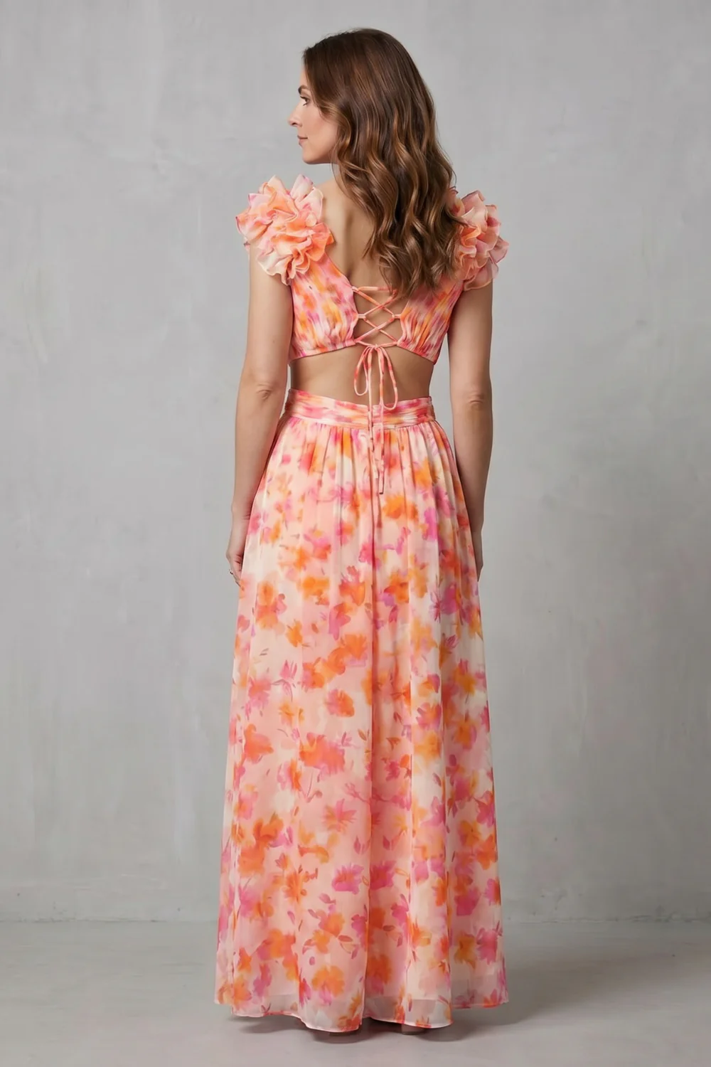 Elizara – Ruffled floral romance – Maxi dress - Image 4