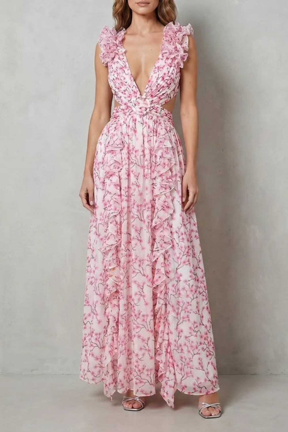 Elizara – Ruffled floral romance – Maxi dress - Image 5