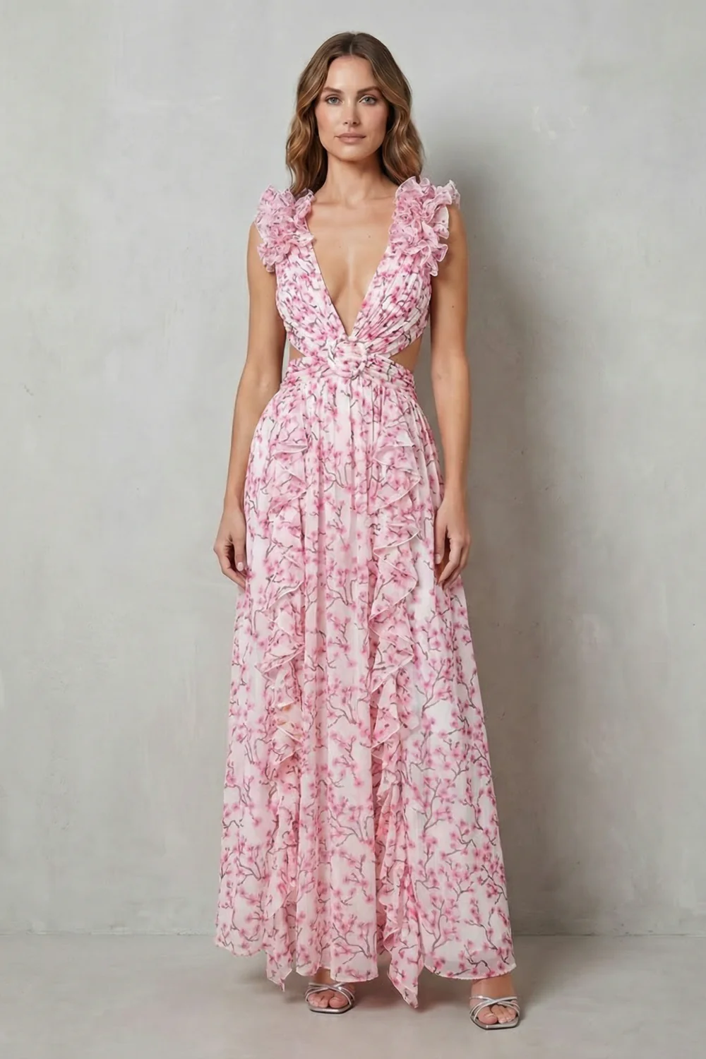 Elizara – Ruffled floral romance – Maxi dress - Image 6