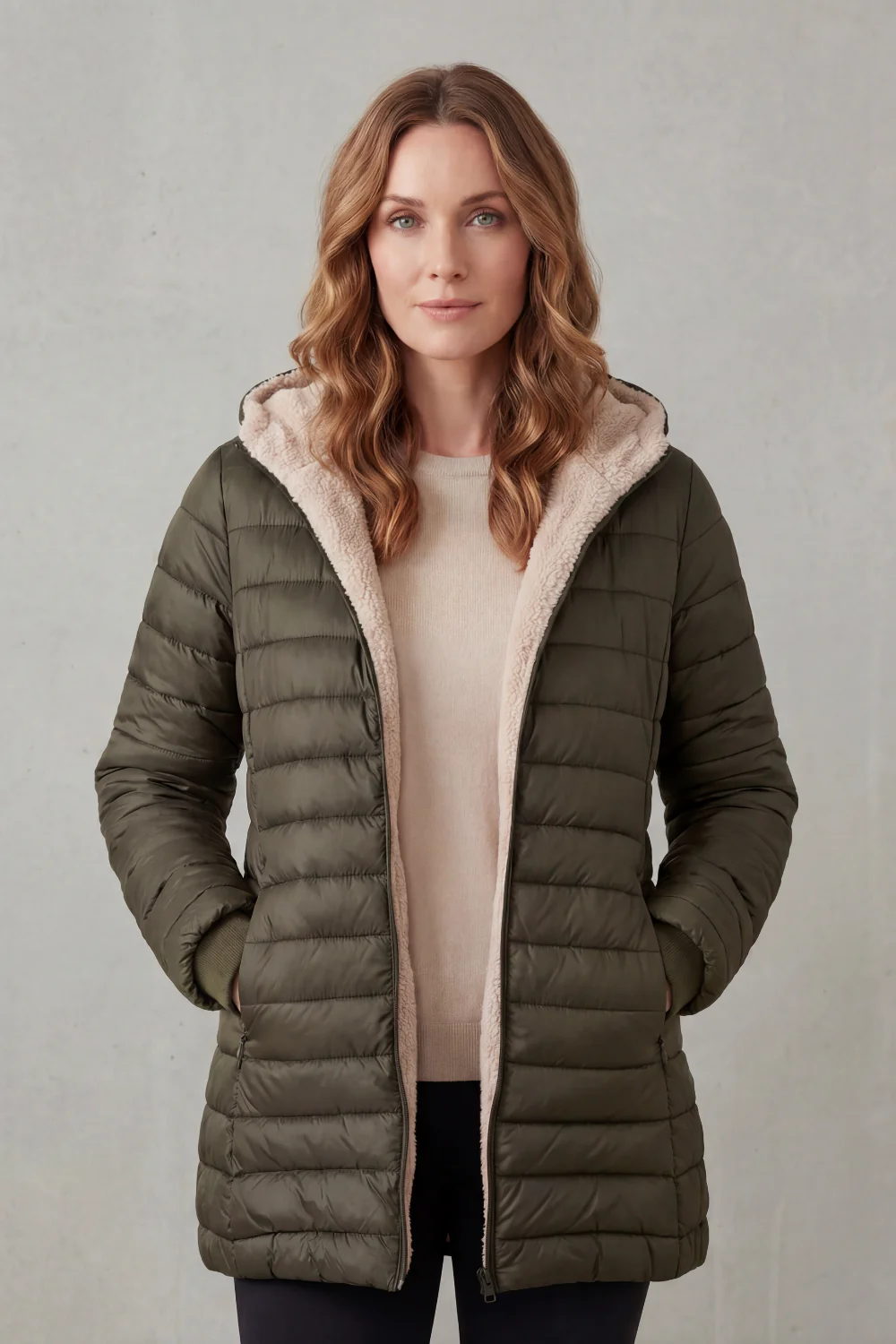 Ellavue – Sherpa lined comfort – Hooded puffer jacket - Image 10
