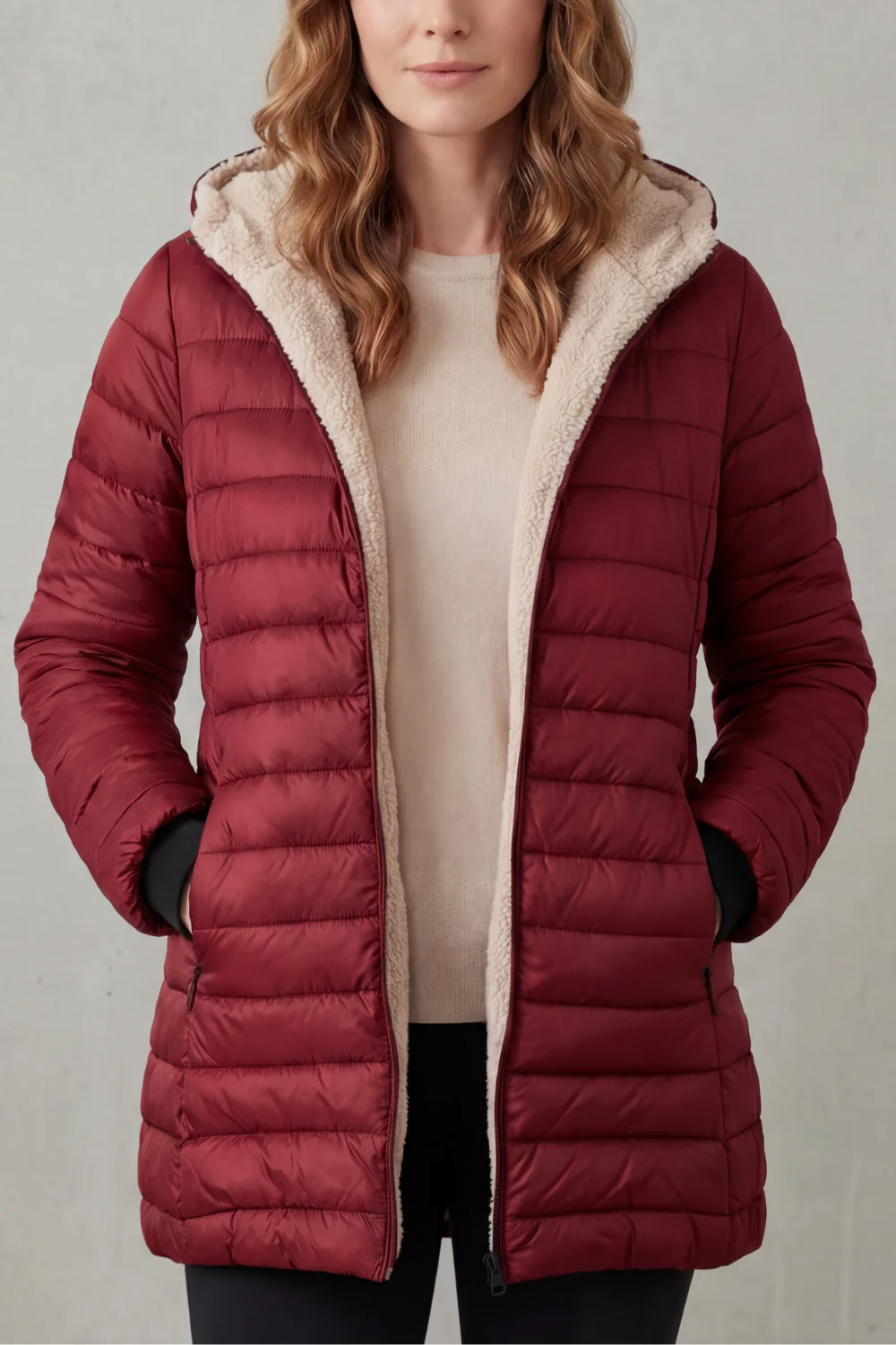 Ellavue – Sherpa lined comfort – Hooded puffer jacket - Image 11