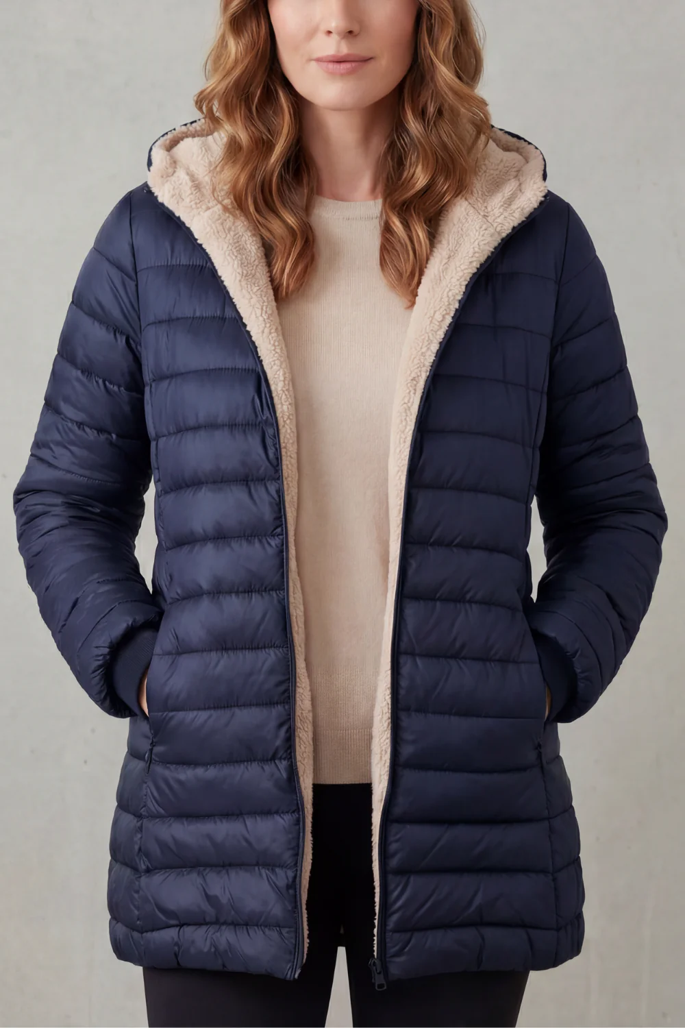 Ellavue – Sherpa lined comfort – Hooded puffer jacket - Image 5