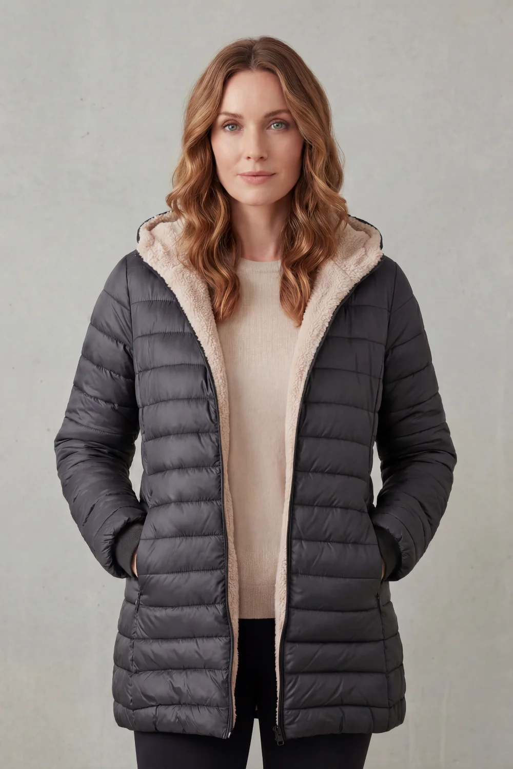 Ellavue – Sherpa lined comfort – Hooded puffer jacket - Image 8