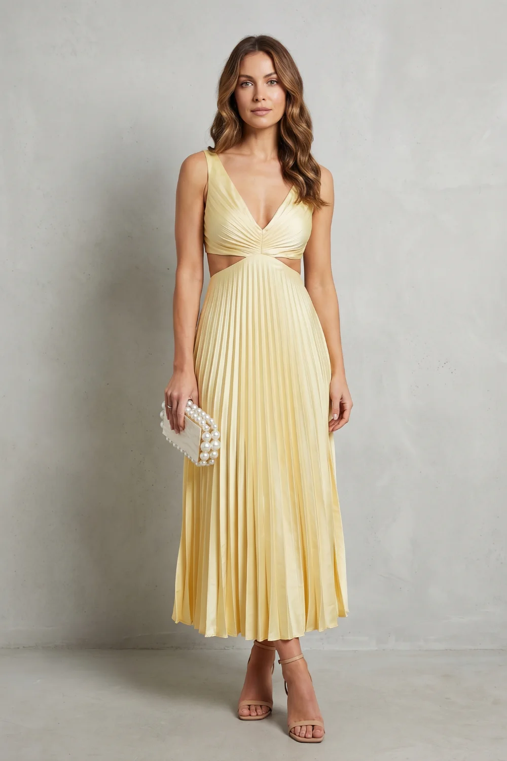 Elodienne – Pleated waist elegance – Maxi dress - Image 2