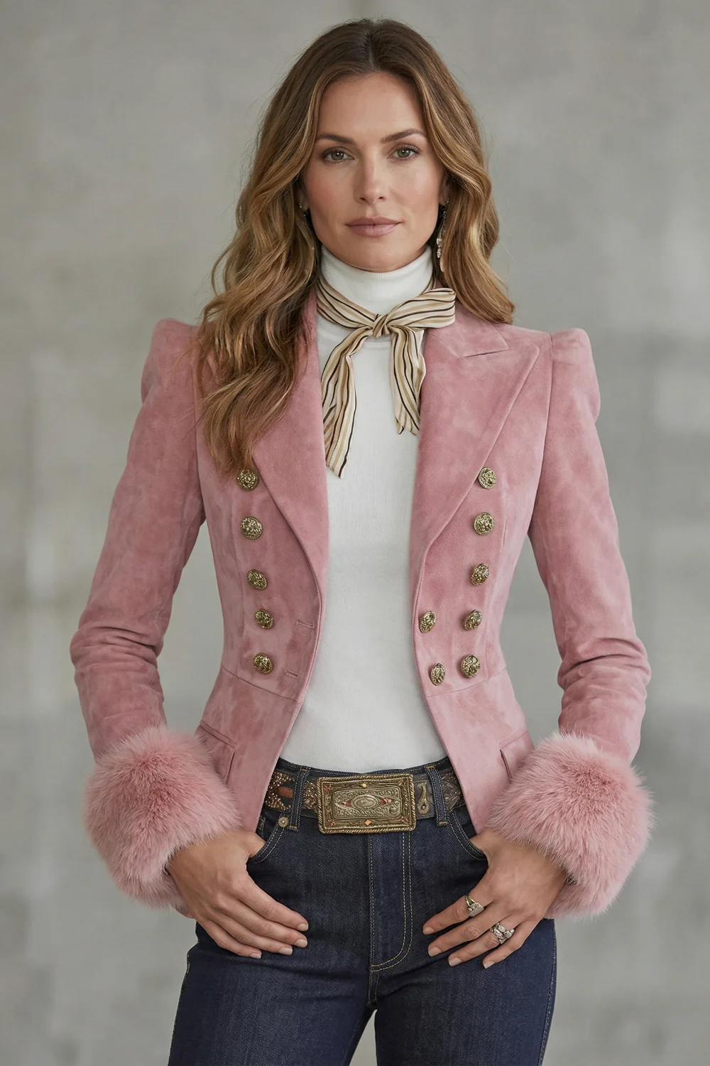 Élouren – Tailored slim fit elegance – Suede blazer - Image 2