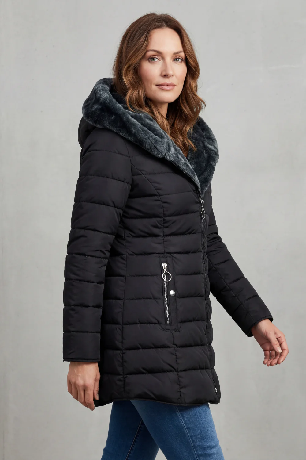 Elowen – Faux fur lined – Winter parka coat - Image 3