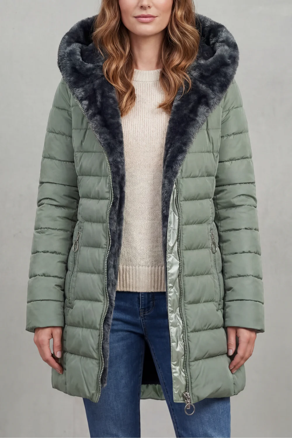 Elowen – Faux fur lined – Winter parka coat - Image 5