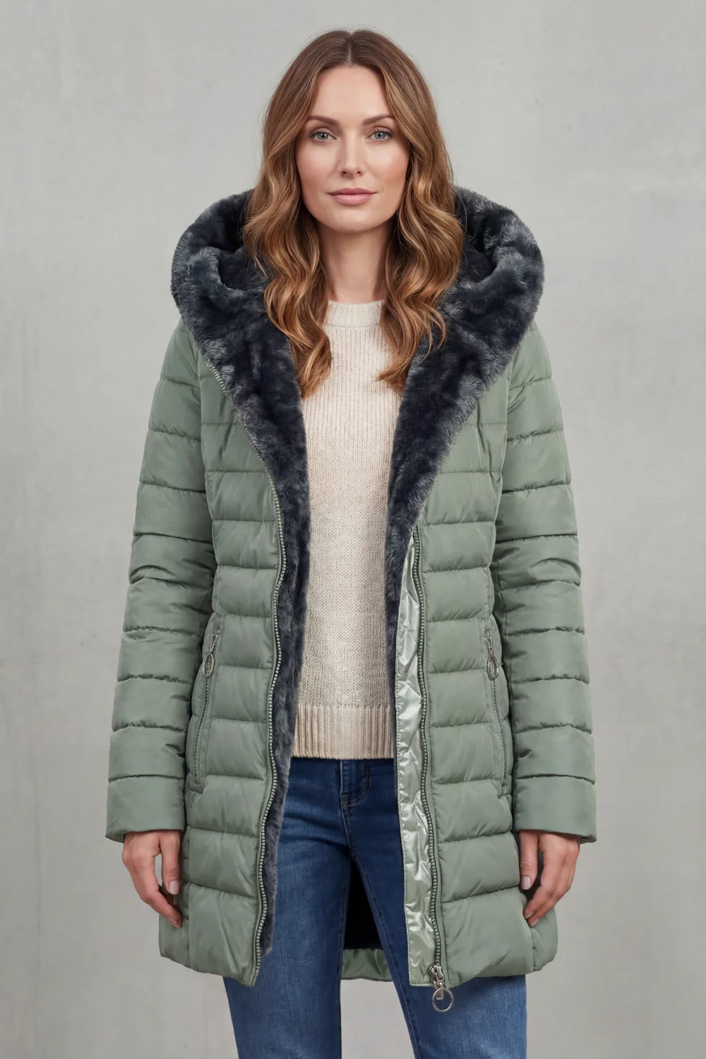Elowen – Faux fur lined – Winter parka coat - Image 6