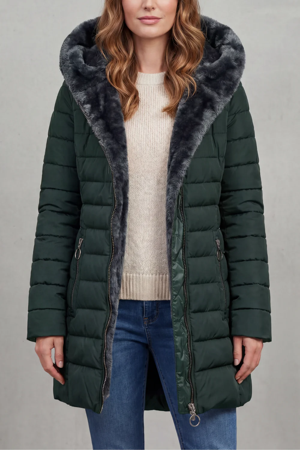 Elowen – Faux fur lined – Winter parka coat - Image 7