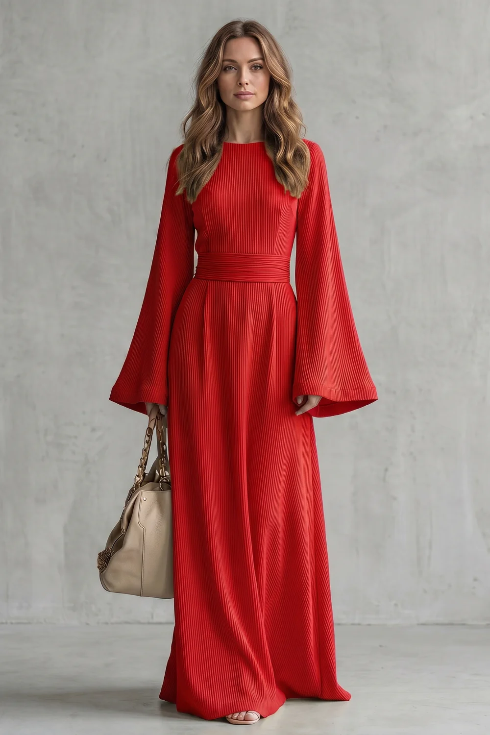 Elowen – Pleated grace elegance – Maxi dress - Image 10